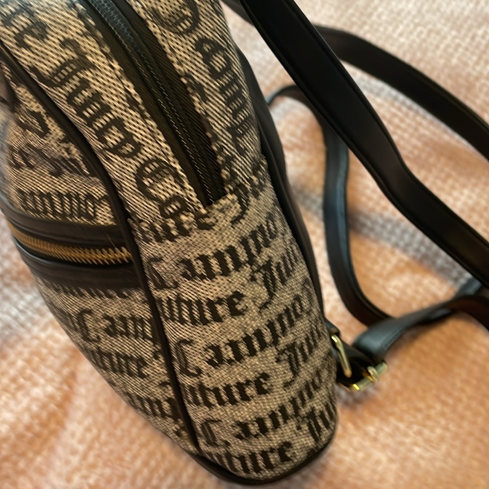 Juicy Couture Black and Gray Logo Backpack - Picture 8 of 16